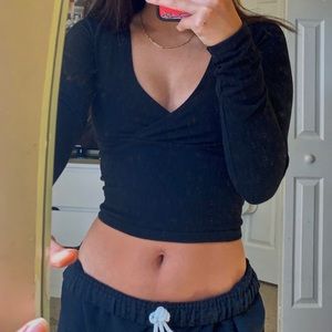 Brandy Melville Black Amara Top